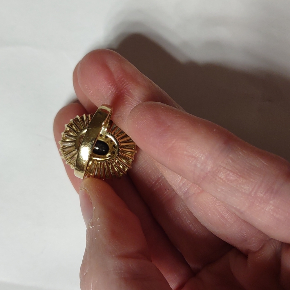 Levian 14kt yellow gold diamond blue sapphire ring - Picture 12 of 13
